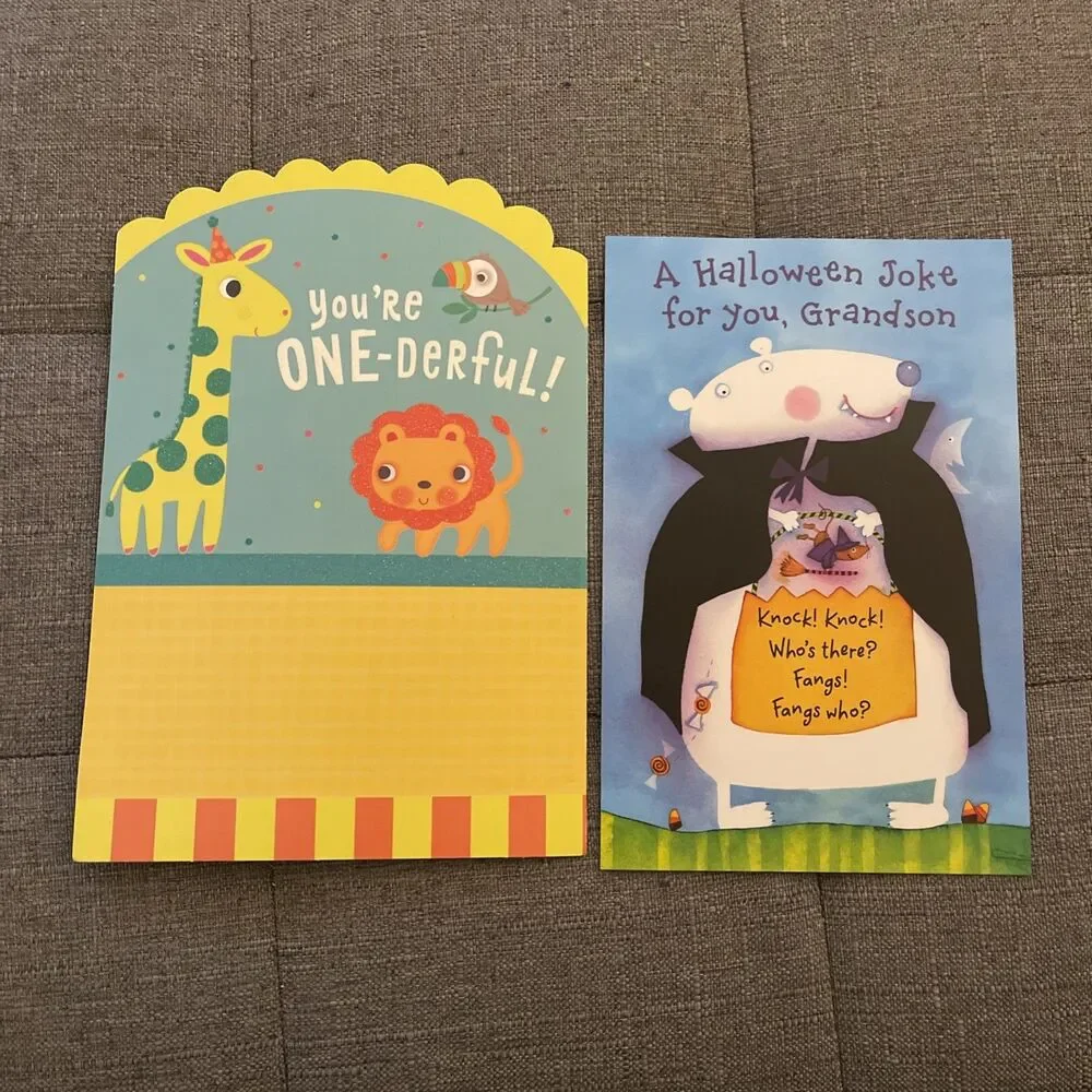 Lot Of 2 Greeting Cards For Grandson